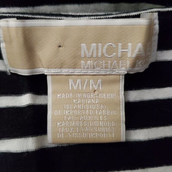 michael Kors Black White Striped Tank Top M - Picture 5 of 6